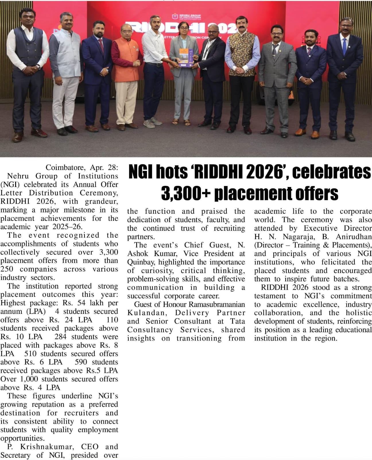 Riddhi 2026 - Hindu Tamil 28.04.2026 PG No.4